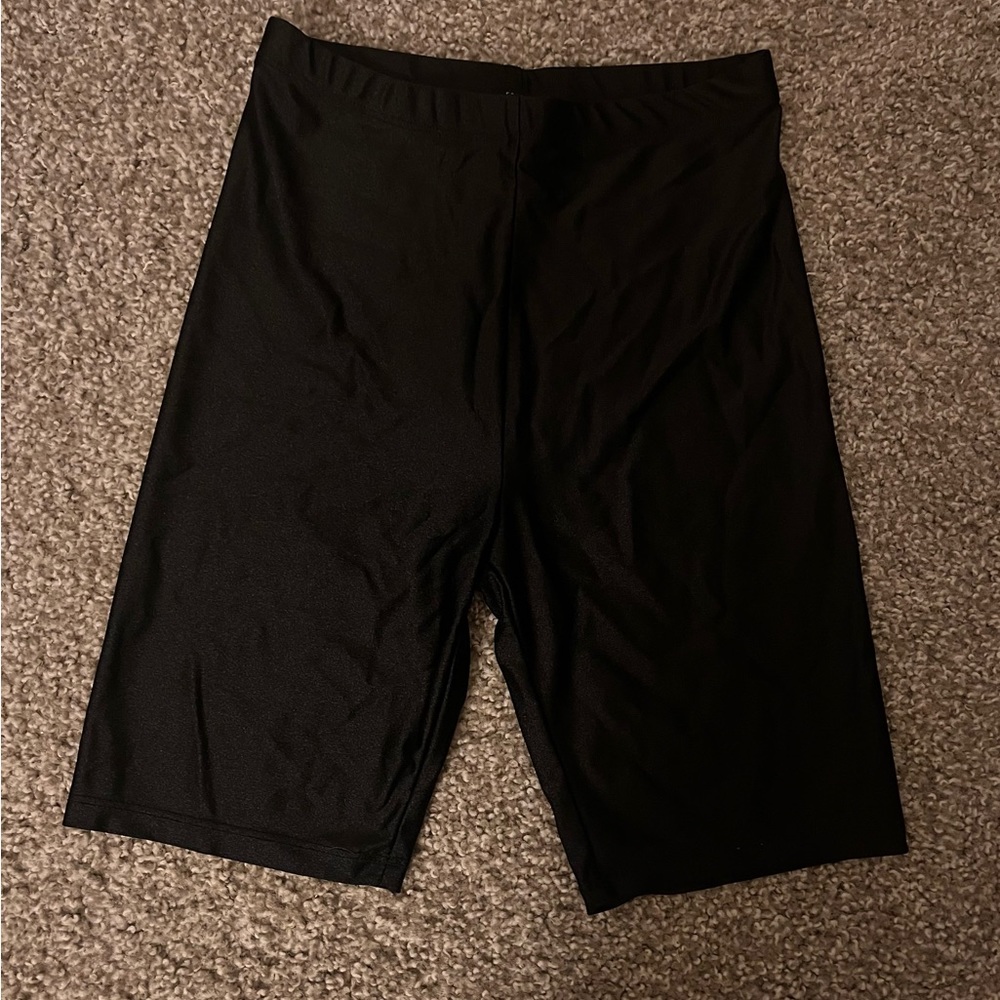 Forever 21 black high rise biker shorts